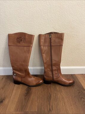 Franco Sarto Tan Leather Over-the-Knee Riding Boots